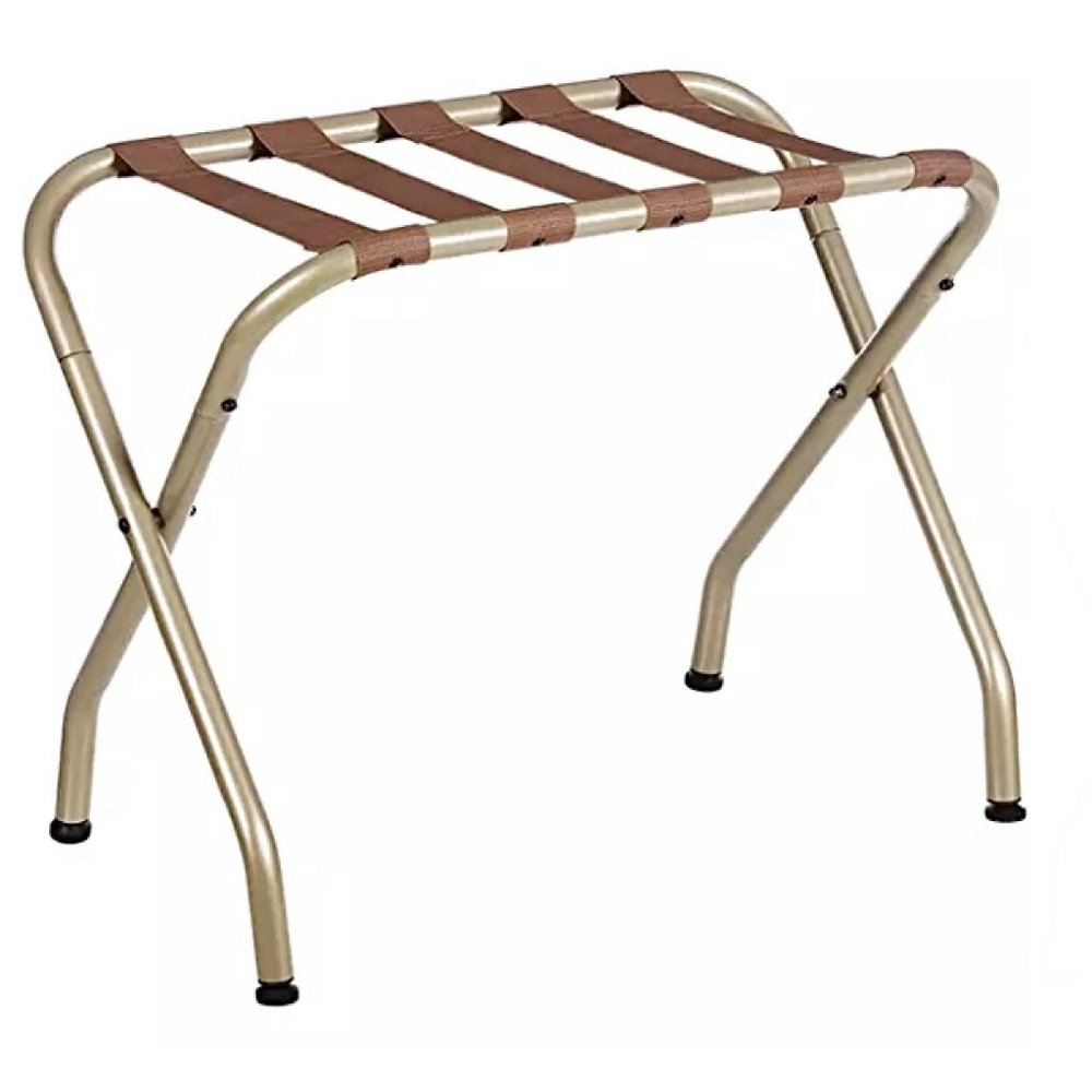 SONGMICS Suitcase Luggage Rack Steel Frame For - Motel/Hotel/Home Use - Golden